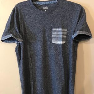 Hollister navy crewneck with cuffed sleeves